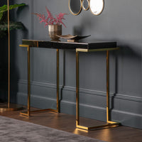 Delray Black Mirrored Console