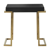 Delray Black Mirrored Side Table