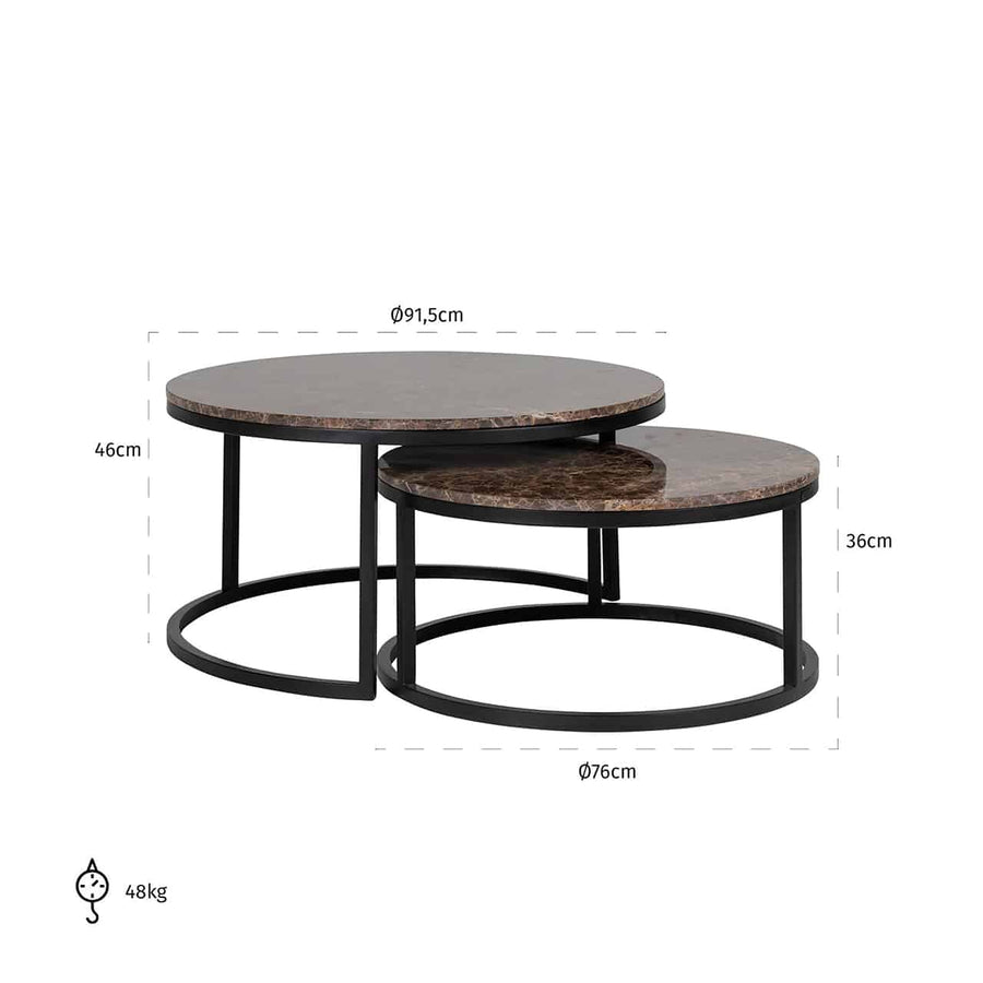 Coffee Table Dalton Set of 2